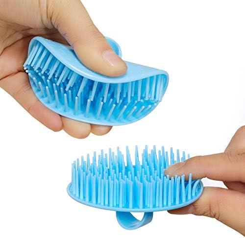 2Pack Hair Scalp Exfoliator Brush Dandruff Cleaning brush, Flexible Scalp Massager, Shower Shampoo Brush for Home, Office, Travel and Pets-HGLV2 - Image 3