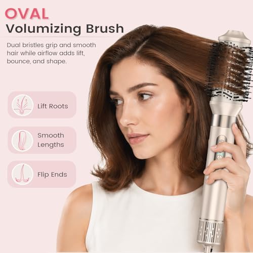 8-in-1 Hot Air Styler & Hair Dryer Brush Set with Auto-Wrap Curlers - Image 5