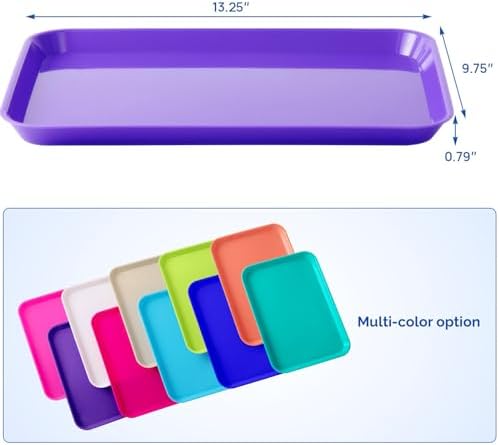 JMU 10 Pcs Purple Dental Procedure Trays Flat Trays Size B 13.25" X 9.75" - Image 3