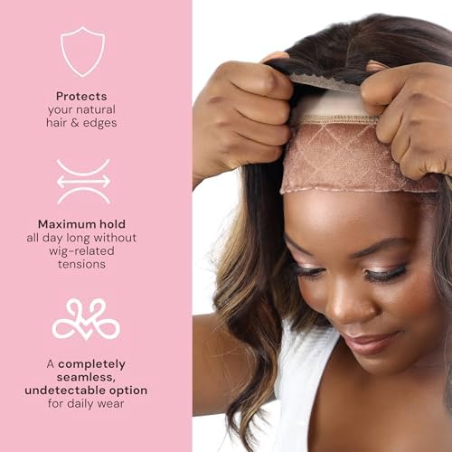Milano Collection GripCap for Women, 2 in 1 Wig Cap with Grip Band Plus Wig Cap for Lace Frontals, Fully Adjustable, Comfortable, and Breathable Fabric for Secure Fit, Nude, 2 Pack - Image 5