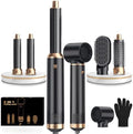 5 in 1 Blow Dryer Brush Set, Hot Air Styler Air Curling Wrap Air Curler Low Heat Hair Care, Round Brush Blow Dryer Hair Styling Tools Gift for Dry,Volumize,Straight,Curl, 110-120V by OKWRAP