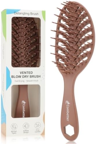 Vented Detangling Hair Brush – Fast Blow Drying, All Hair Types by Combetter