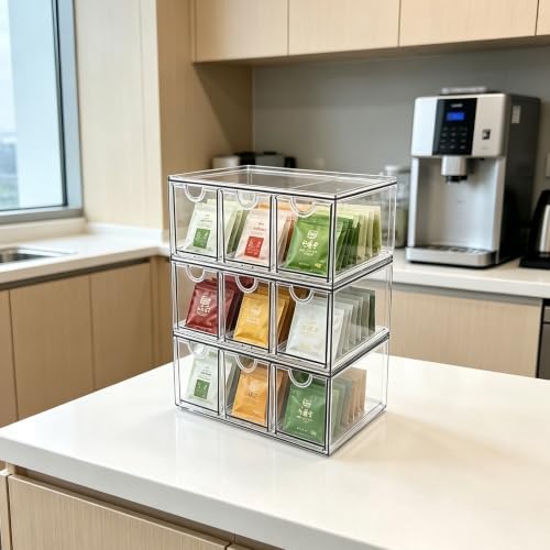Prsildan Craft Art Supply Organizer Stackable Storage Drawer with 9 Drawers - Image 6