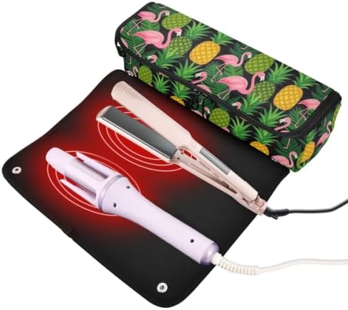 Yuiboo Hot Hair Tool Storage Bag with Heat Resistant Mat by Yuiboo
