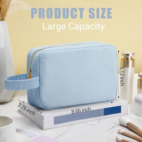Insulated Makeup Bag for Car Women Cosmetics Bag, Medium, Portable, Blue - Image 2