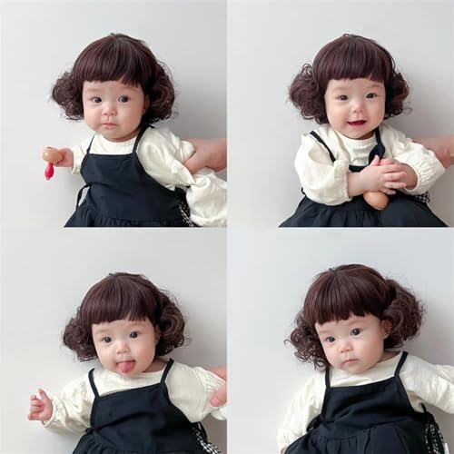 Girls Hair Wig Fashionable Hair Accessory for Girls Cosplay Wig Headdress Synthetic Short/Curly Hairpiece Girl Cosplay Hat - Image 5