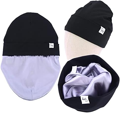 Jersey Beanie Hat for Newborn Baby Boys Girls Silky Satin Lined Hats Bonnet Toddler Infant Little Kids Beanies Caps - Image 4