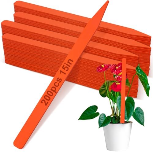 Weysat 200 Pcs 15" Wood Plant Labels for Field or Containers Plant Tags Wood Garden Labels for Seedling Stakes Markers Nursery Seed Tags with Smooth Surface for Pot Herbs Flowers Vegetables by Weysat