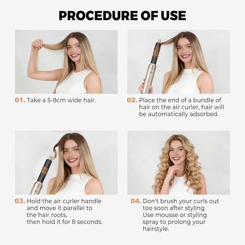 OKWRAP 5-in-1 Blow Dryer Brush, Hot Air Styler with Auto-Wrap Curlers - Image 6