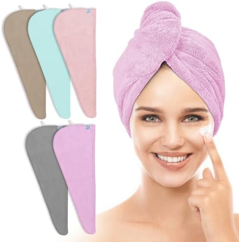 TENSTARS Microfiber Hair Towel Wrap for Women All Hair Types, 320GSM Thick by TENSTARS