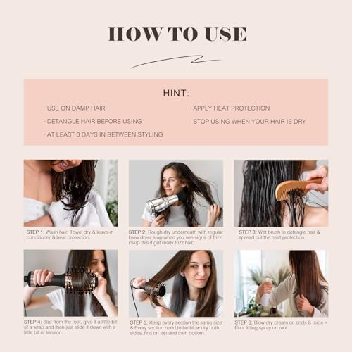 120-240V Travel Hair Dryer Brush with Universal Power Adapter - Image 6