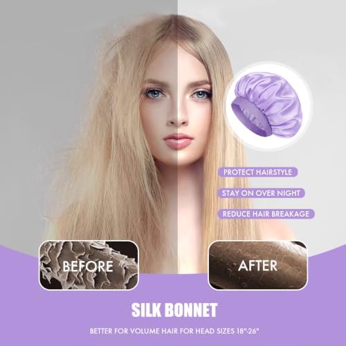 Satin Silk Bonnet for Hair, Double Layer Sleep Cap for Men & Women - Image 5