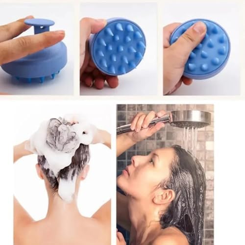 INVODA 4PCS Scalp Massage Brushes Ultra-Soft Silicone Shampoo Brushes for Deep Cleaning & Relaxation – Gentle Hair Care for All Hair Types (Men, Women, Pets) Ergonomic Shower Brush Set - Image 5