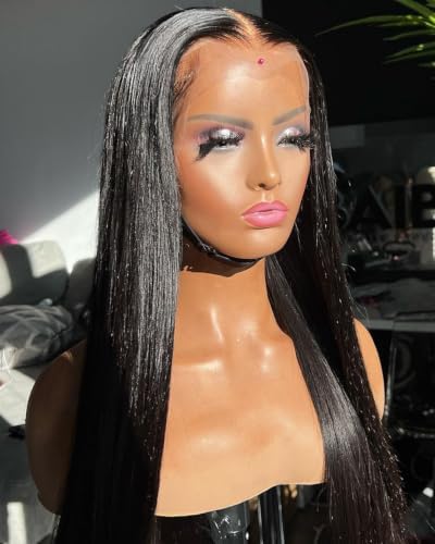 BEEOS 250% Density 13x6 HD Lace Frontal Wig Human Hair Straight 30 Inch - Image 3
