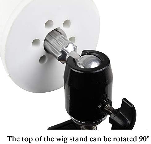 ZQIAN BEAUTY Scalable Wig Stand C Clamp Wig Head Stand Metal Mannequin Head Stand Holder Adjustable Height C-Clamp Table Stand Holder for Wig Doll Head - Image 4