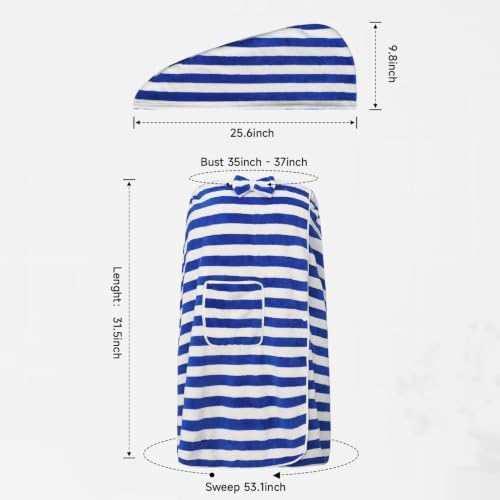 Oversized Bath Towel Wrap for Women with Plus Size Hair Dry Towel Set - Image 5