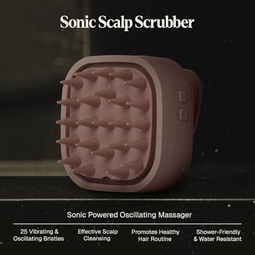 Black Wolf Sonic Scalp Scrubber - Hair & Scalp Scrub Brush, Taupe - Image 2
