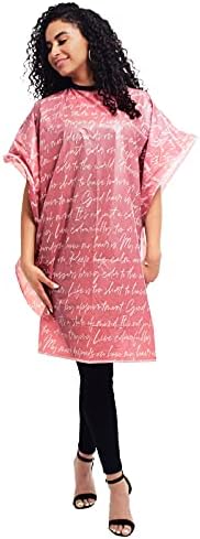 Betty Dain Secret Messages Shampoo Cape, Vinyl, 36" x 54", Rose - Image 2