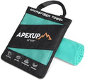APEXUP Microfiber Travel Towel, Ultra Absorbent Quick Dry Towels, Lightweight Gym Sports Camping Towel for Workout, Yoga, Beach, Shower, Swimming (24"×12", Mint Color) by APEXUP