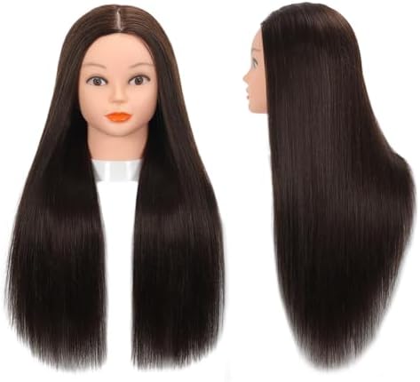 Opini Mannequin Head 80% Real Human Hair 26-28" Doll Head for Hair Styling - Image 5