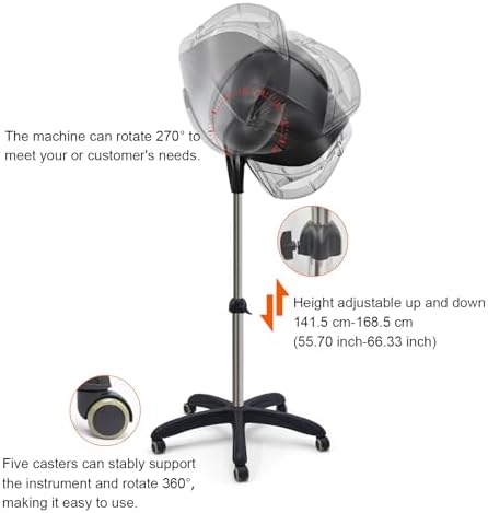 Elitzia 1000W Hooded Hair Dryer 7-Color Hair Drying Machine for Salon Home - Image 6
