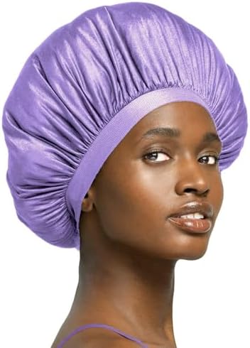 Stay On Satin Never Dry Extra Large Satin Bonnet for Sleep by STAYONSATIN