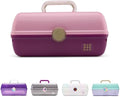 Caboodles On-The-Go Girl Makeup Box, Two-Tone Pink on Violet, Hard Plastic Makeup Organizer Box, Built-In Mirror, Secure Latch for Safe Travel, Spacious Storage for Large Items by Caboodles