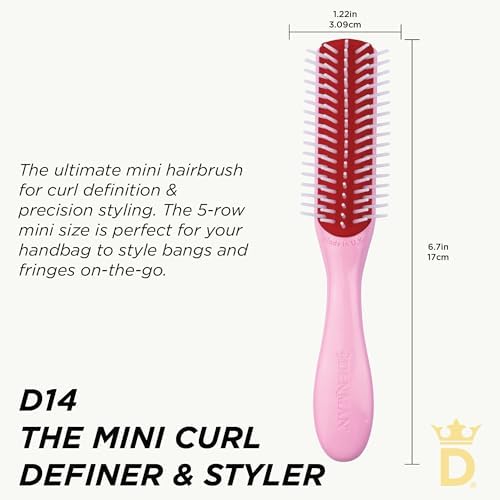Denman Mini Curl & Blow-Dry Styling Brush – Define Curls, Smooth Frizz & Style Short Hair with Precision, D14 Floral Fantasy (Floral Fantasy) - Image 2