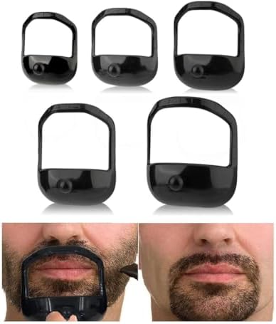 5 PCS Beard Shaper Set for Men - Goatee Shaper, Beard Lineup Tool, Beard Template & Stencil, Versatile Face Hair Styling Tool by AOTDAOU