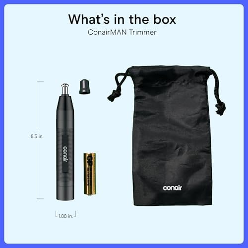 ConairMAN Ear and Nose Hair Trimmer for Men, Cordless, 360° Bevel Blade - Image 7