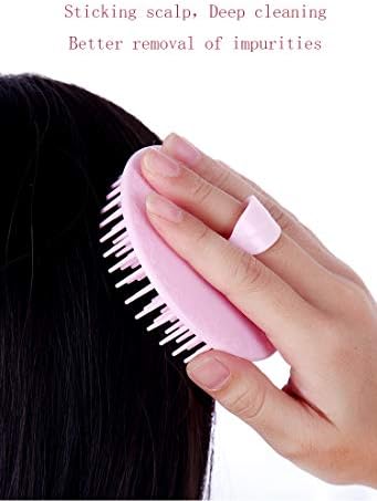 Hair Scalp Brush Dandruff Cleaning Shower Shampoo Scalp Head Massager 4 Pk - Image 6