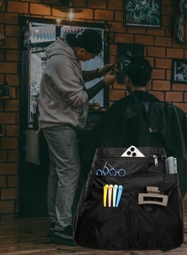 Waterproof and Bleach-proof Hair Stylist Apron with 7 Pockets for Men Women - Image 7