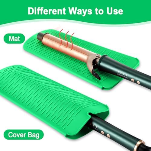 Shappy 2 Pcs Heat Resistant Curling Iron Flat Iron Travel Case,Frond - Image 5