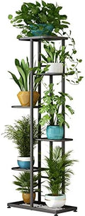 LINZINAR 6 Tier Plant Stand Indoor Outdoor Metal Flower Pot Display Shelf by LINZINAR