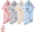 Ultra Absorbent Fast-Drying Hair Turban, Thickened Coral Fleece (4PCS Mix) by Unknown
