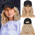 HANYUDIE Hat Wig for Women Wig Cap with Curly Hair Extensions Hat with Hair Wave Adjustable Baseball Cap Wigs by HANYUDIE
