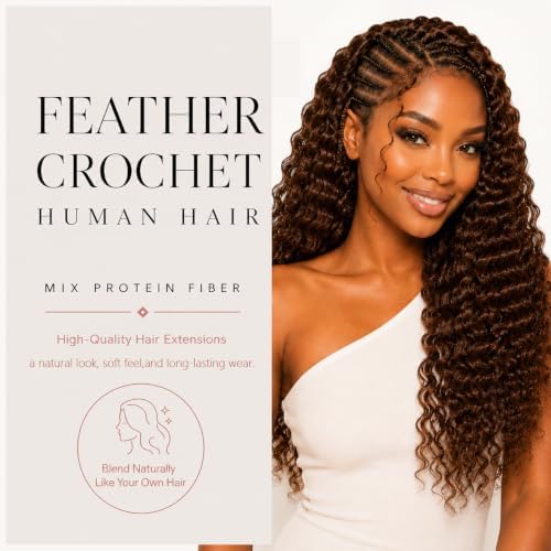 Human Crochet Hair for Black Women Feather Miracle Knots Crochet Human Hair - Image 2