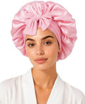Silk Bonnet for Sleeping Satin Hair Bonnet Double Layer Adjustable Sleep Cap with Elastic Tie Band by BESTCHOICEFORYOU%EF%BC%81