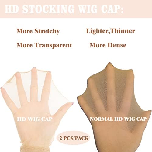 FDBJulyy 20 Pcs Transparent HD Wig Cap, Thin Nylon Cap for Women, Suitable for Parties, Weddings, Graduations, Cosplay, Halloween - Image 3