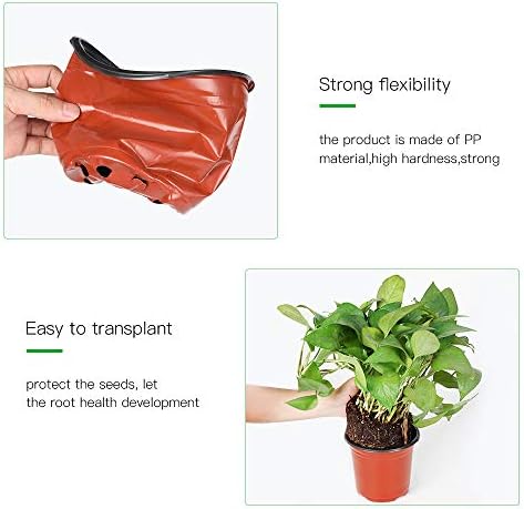 JERIA 100-Pack 6 Inch Plastic Nursery Pots Come with 100 Pcs Labels, Seedling Flower Plant Container and Seed Starting Pots - Image 5