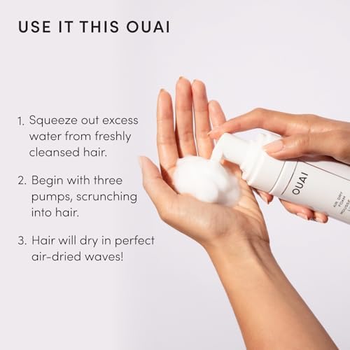 OUAI Air Dry Foam - Hair Mousse for Curly Hair & Beach Waves (4 oz) - Image 6
