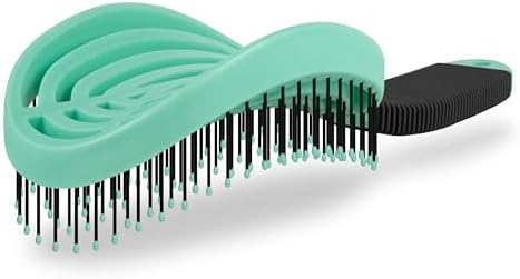 NuWay® DoubleC® Scalp Care Hair Brush – Patented Double Curve Design for Scalp Massage, Vented Blow-Dry Styling, Wet & Dry Hair, All Hair Types (Mint Green) by NuWay4Hair