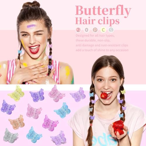 120 PCS Mini Hair Clips Girls Hair Accessories Matte Claw Clips - Image 5