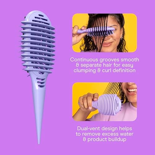 Conair Curl Care Essentials Kit, Brush for Loose Curls, Mitt, & 4 Clips - Image 4