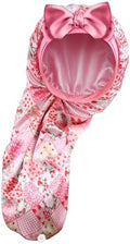 Extra Large Satin Bonnet for Braids Locs & Long Hair No Slip Tie Band Stays On All Night Sleep Cap Won’t Flatten Hair by Vettres