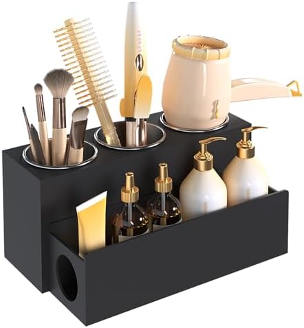 SILUT Matte Black Acrylic Countertop Hair Tool Organizer by SILUT