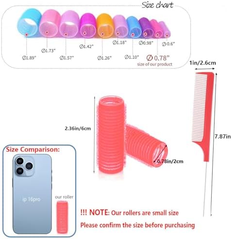 ZMD 18Pcs Self Grip Small Hair Curlers Rollers, Plastic Hair Curlers Heatless Salon Hairdressing Curlers DIY Curly Hair Accessories for Women Girls Short Thin Fine Hair (0.8 x 2.4 Inch) - Image 2