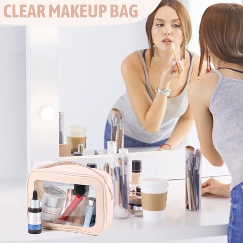 YOPCDJ 5PCS Diaper Bag Organizer Pouch Set, TSA Approved Toiletry Bag，Clear Waterproof TPU Makeup Bag Set Travel Organizer Bags for Women and Kids - Image 5