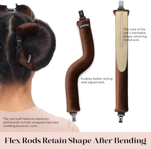 Little Heatless Hair Curler,Flexi Rods with Scarf for Blowout - Image 5