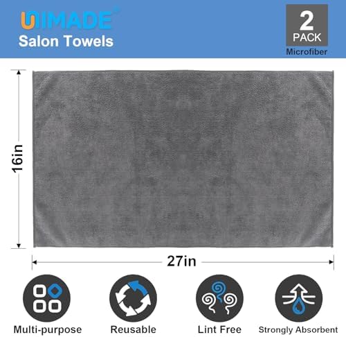 UNIMADE 2 Pack Gym Towels Set - Microfiber Salon Towels - Image 2